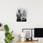 ショールを持つ女性 ポスター (ホームオフィス)