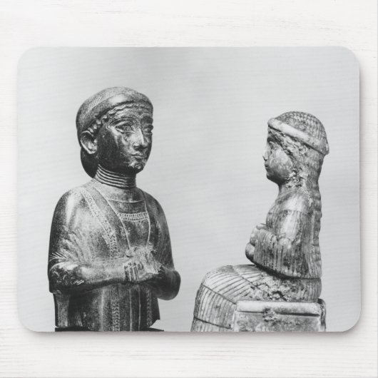 ショールを持つ女性 マウスパッド (正面)