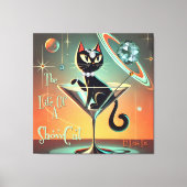 ショールガール猫の生活 キャンバスプリント (正面)