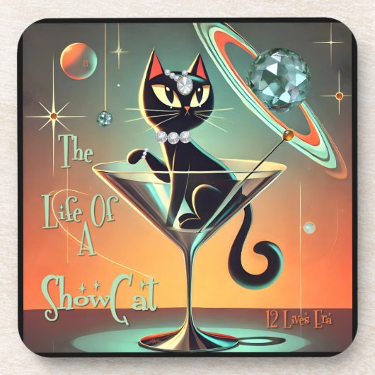 ショールガール猫の生活 コースター (正面)