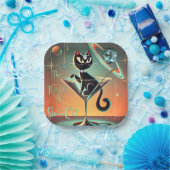 ショールガール猫の生活 ペーパープレート (パーティー)