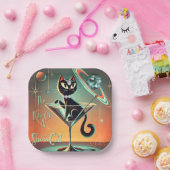 ショールガール猫の生活 ペーパープレート (パーティー)