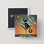 ショールガール猫の生活 缶バッジ (正面&裏面)