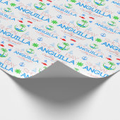 ショールベイ、アンギラカラー文字と画像パターン ラッピングペーパー (角)