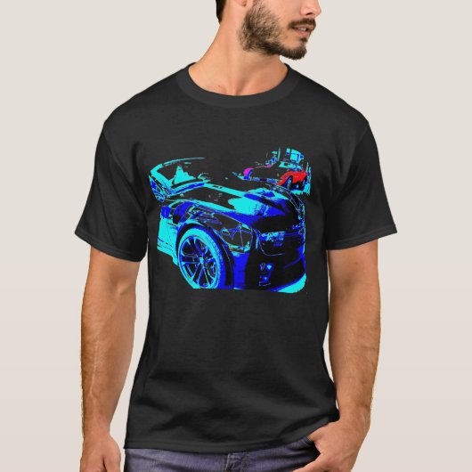 ショールームの床のCamaro ZL1 Tシャツ (正面)