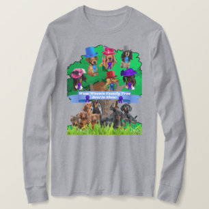ショーレディース最高のにワウウェニーズファミリーツリー Tシャツ