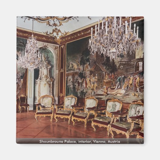 ショーンブローヌ宮殿、インテリア、ウィーン、オーストリア マグネット (正面)