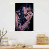 ショーン・バスケス先住民アメリカン・フルート奏者 ポスター (キッチン)