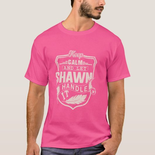 ショーン 名前Tシャツ ショーン 名前 誕生日 Tシャツ (正面)