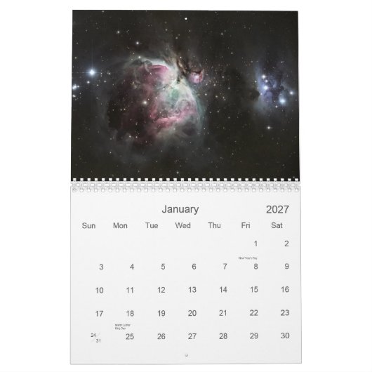 ショーンParker 2013年のAstroのカレンダー カレンダー (1月 2027)