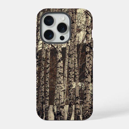 シラカバの森 自然 iPhoneケース (裏面)