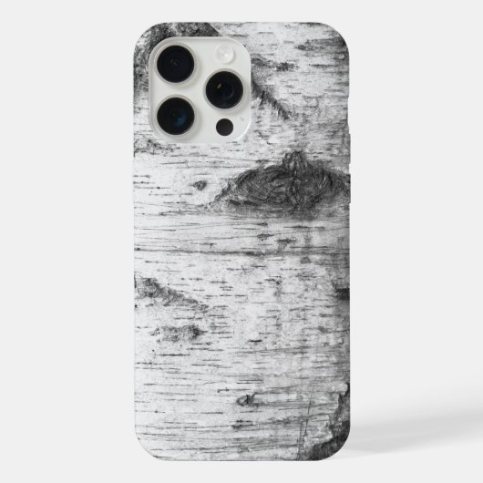 シラカバの樹皮模様 iPhoneケース (裏面)