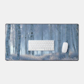 シラカバ 輝く雪の森  デスクマット (キーボード&マウス)