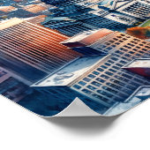 シラキュースニューヨーク有名な旅行の場所の水色 ポスター (角)