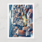 シラキュースニューヨーク有名な旅行プレイスウォーターカラー ポストカード (正面)