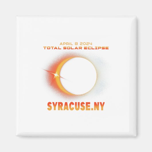 シラキュースニューヨーク総太陽の食2024 マグネット (正面)