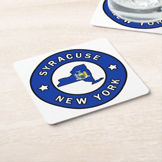 シラキュースニューヨーク スクエアペーパーコースター (アングル)