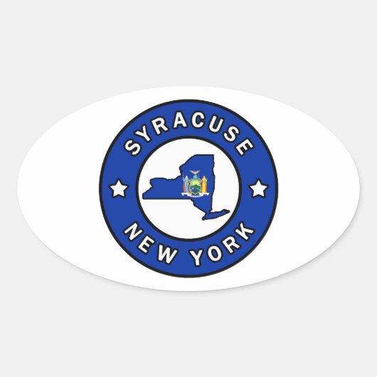 シラキュースニューヨーク 楕円形シール (正面)