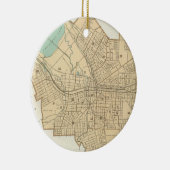 シラキュースニューヨーク(1895年)のヴィンテージの地図 セラミックオーナメント (右)