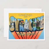 シラキュース、ニューヨークヴィンテージビッグ文字はがき ポストカード (正面/裏面)
