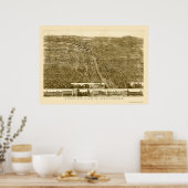 シラキュース, NYパノラママップ – 1868 ポスター (キッチン)