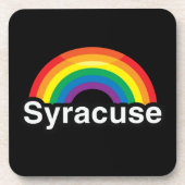 シラキュースLGBTのプライドの虹 コースター (正面)