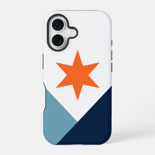 シラクサの旗 - 垂直方向, NY iPhone 16ケース (裏面)