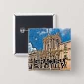 シラクサ 缶バッジ (正面&裏面)