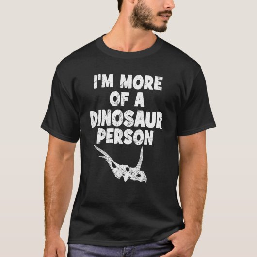 シラコサウルス化石スカル恐竜の骨 Tシャツ (正面)