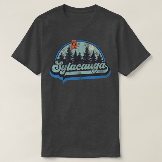 シラコーガ・アラバマ州 Tシャツ (デザイン正面)