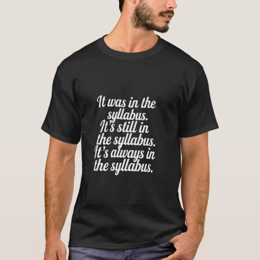 シラバスは昔も今もこれからも --- Tシャツ (正面)