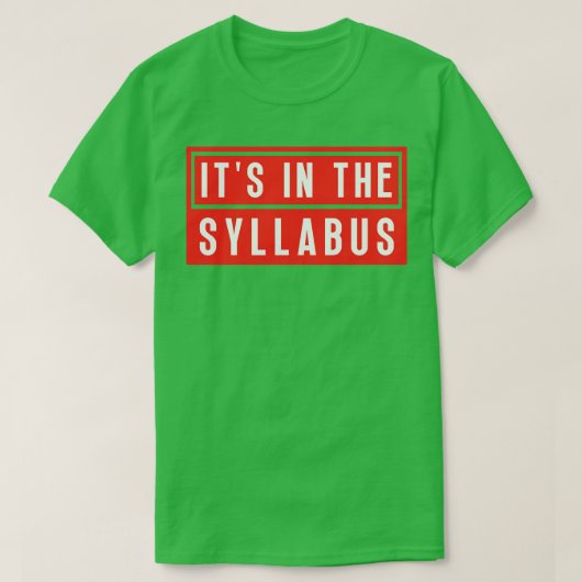 シラバス3の中の Tシャツ (デザイン正面)