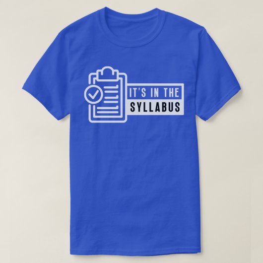 シラバス7の Tシャツ (デザイン正面)