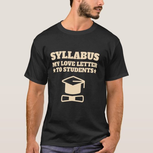 シラバス 教授 教員 Tシャツ (正面)