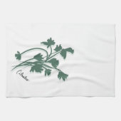 シラントロハーブガーデンコリアンダーイラストレーション キッチンタオル (横)