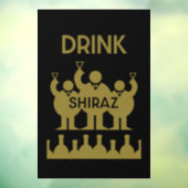 シラーズワインの飲み物 ウィンドウサイン (シート3)
