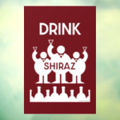 シラーズワインの飲み物 ウィンドウサイン (シート3)