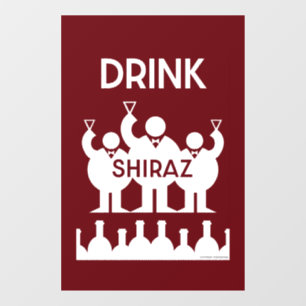 シラーズワインの飲み物 ウィンドウサイン