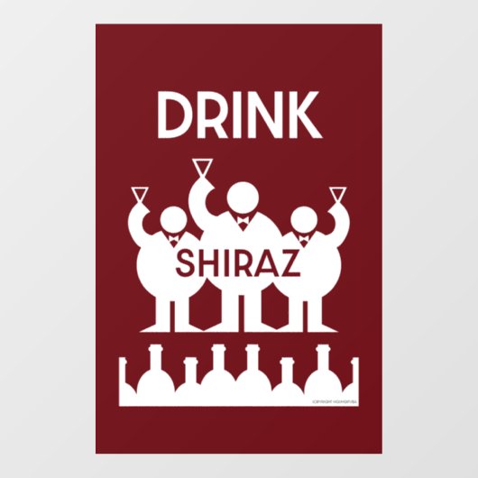 シラーズワインの飲み物 ウィンドウサイン (シート)