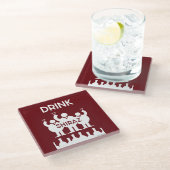 シラーズワインの飲み物 ガラスコースター (アングル)