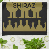 シラーズワインの飲み物 キッチンタオル (折り畳み)