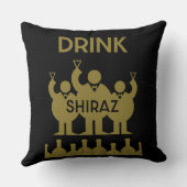 シラーズワインの飲み物 クッション (裏面)