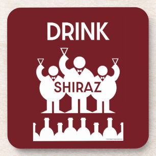シラーズワインの飲み物 コースター