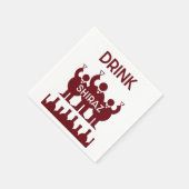 シラーズワインの飲み物 スタンダードカクテルナプキン (角)