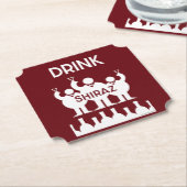 シラーズワインの飲み物 ペーパーコースター (アングル)