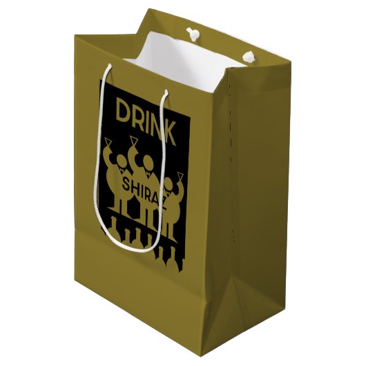 シラーズワインの飲み物 ミディアムペーパーバッグ (正面アングル)