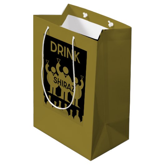 シラーズワインの飲み物 ミディアムペーパーバッグ (裏面アングル)