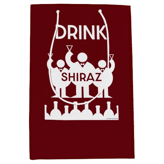 シラーズワインの飲み物 ミディアムペーパーバッグ (正面)
