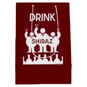 シラーズワインの飲み物 ミディアムペーパーバッグ (裏面)