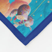 シリおもしろいアハムスターティーパーティーパーソナライズされた フリースブランケット (角)